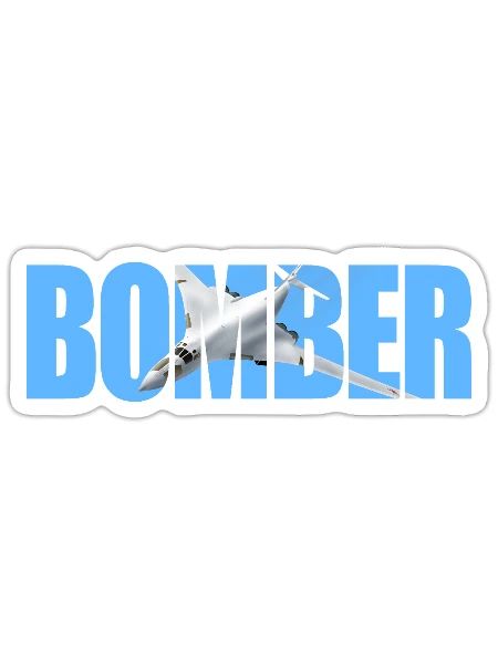 Blouson aviateur Tu-160 - Sticker taille S (10 x 10 cm) - blanc mat - Devant