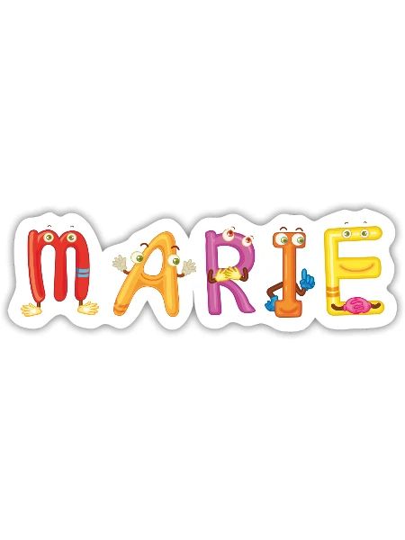 Marie - Sticker Größe S (10 x 10 cm) - Mattweiß - Vorne
