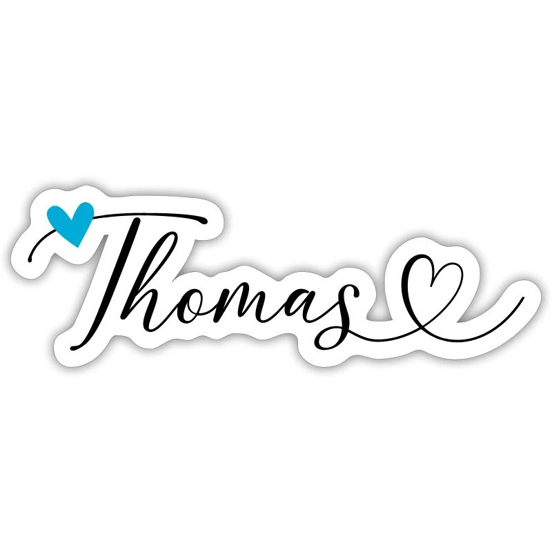 Thomas Cognome Nome Calligrafia Cuore