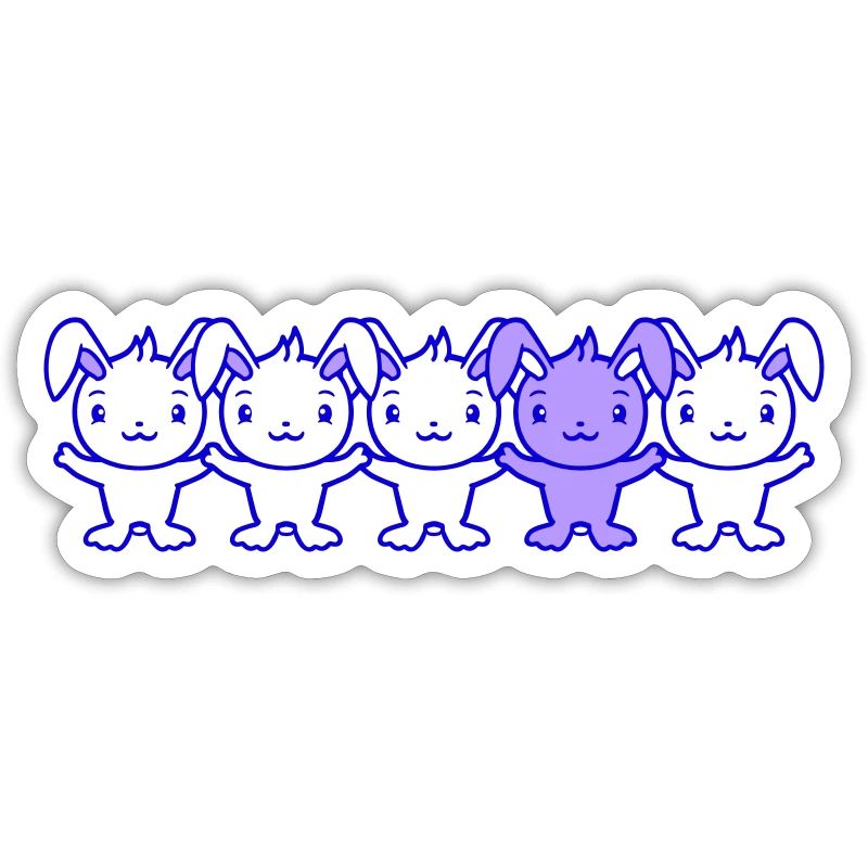 5 Bunny Friends Différence Soyez différent