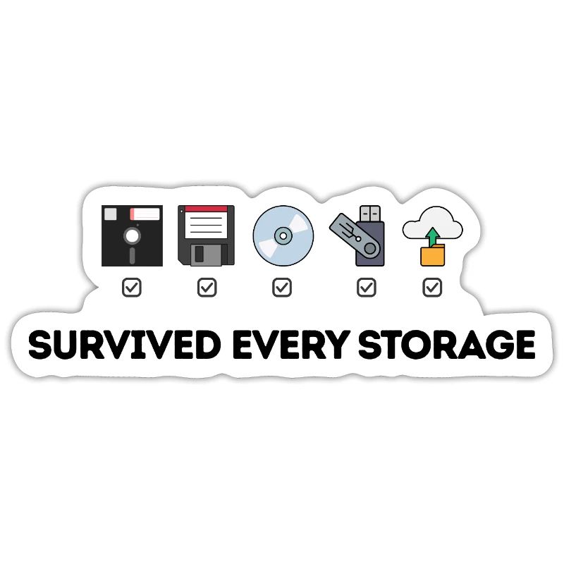 Data Storage Evolution - Tech Icons
