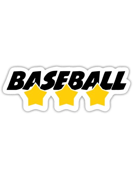 Baseball - Sport - Sticker taille S (10 x 10 cm) - blanc mat - Devant