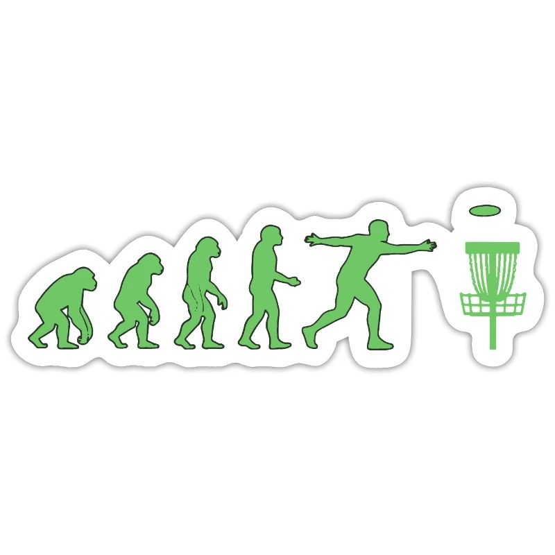 Disc Golf Evolution Funny Disc Golfer Flying Disc