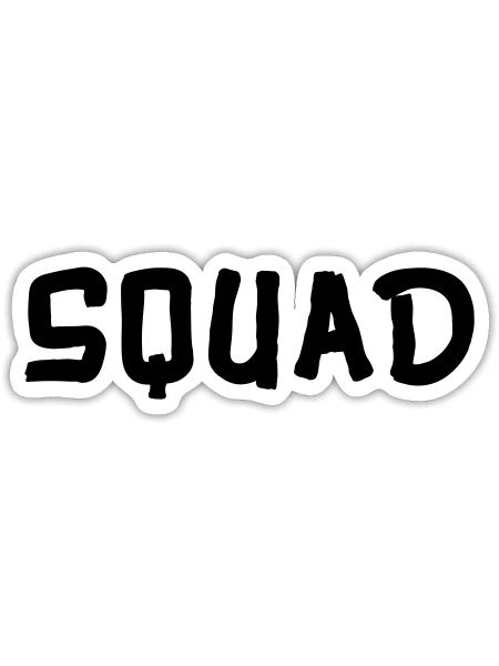 squad - Sticker Größe S (10 x 10 cm) - Mattweiß - Vorne