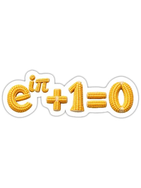 Euler-Identität, aber Mathematik - Sticker Größe S (10 x 10 cm) - Mattweiß - Vorne