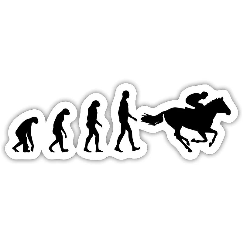 Évolution de l'homme vers le cavalier pro