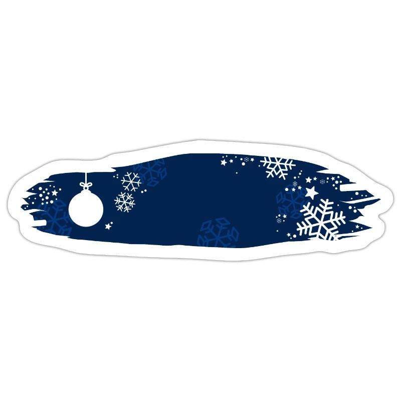 Schneeflocken, Sterne und eine Weihnachtskugel