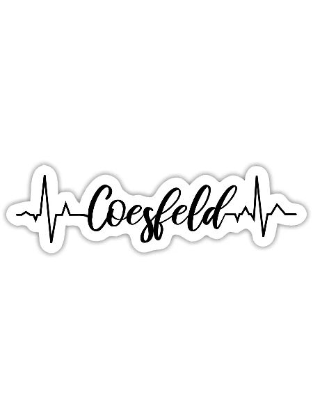 EKG Coesfeld - Sticker Größe S (10 x 10 cm) - Mattweiß - Vorne