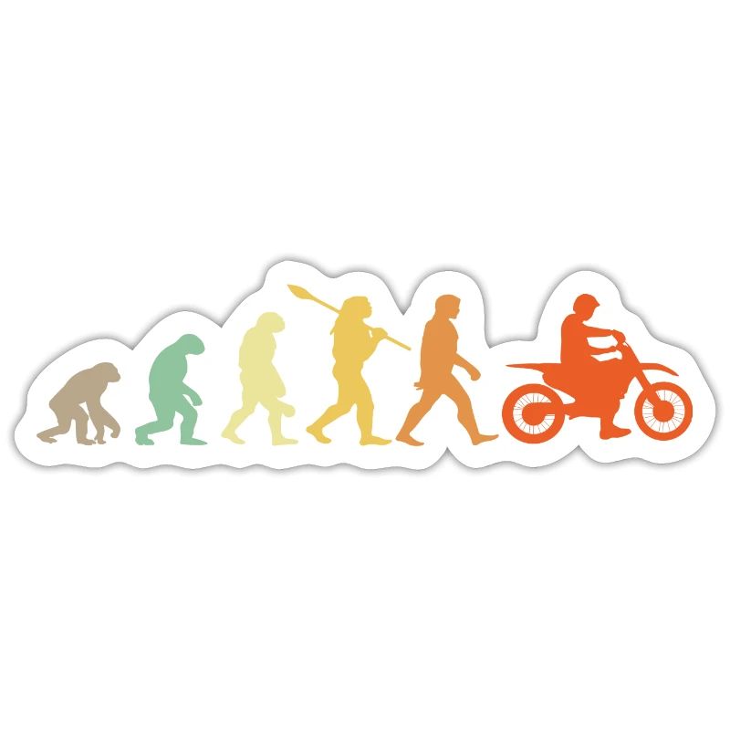 Evolution Motorradfahrer