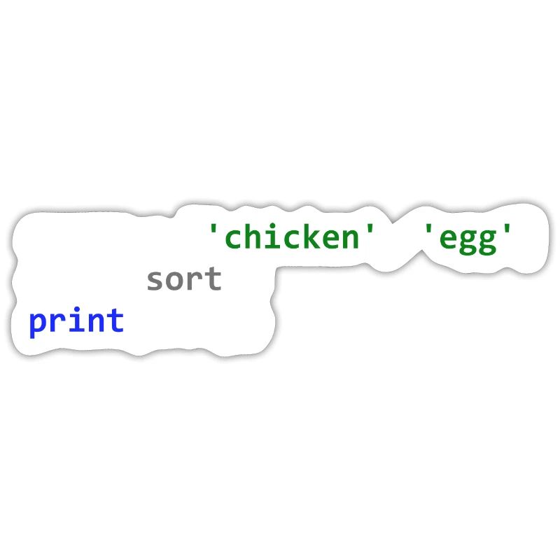 The chicken or the egg programmer code