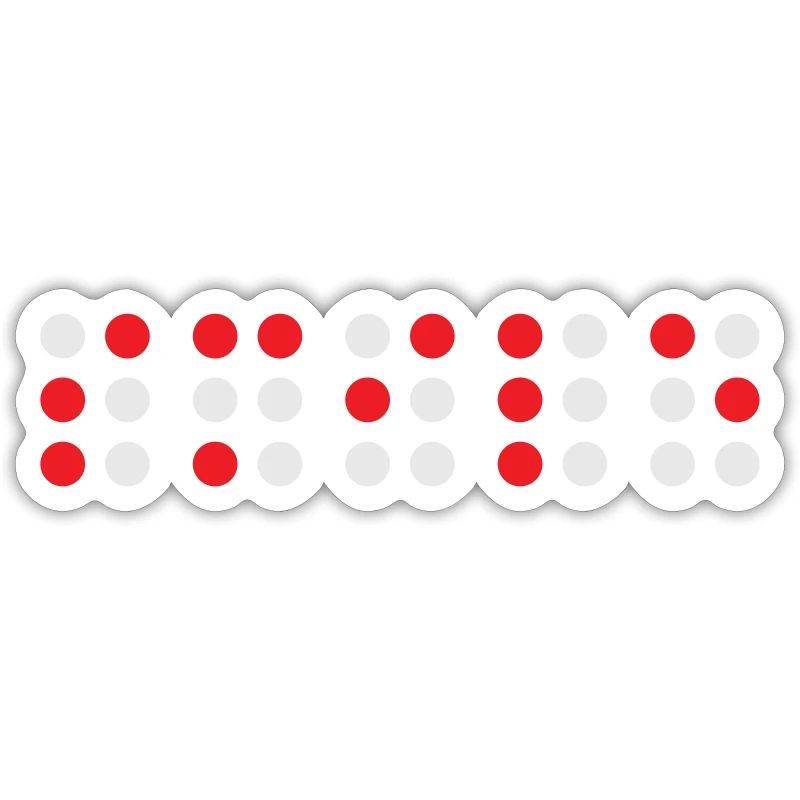 Smile in braille code, Braille script for the blind