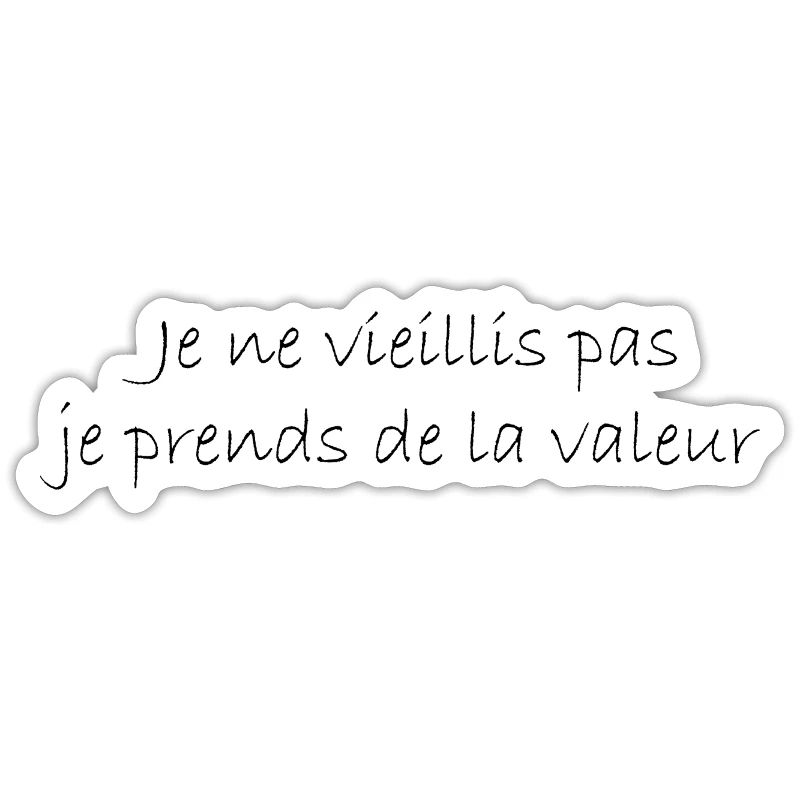 I'm not getting old, I'm increasing in value