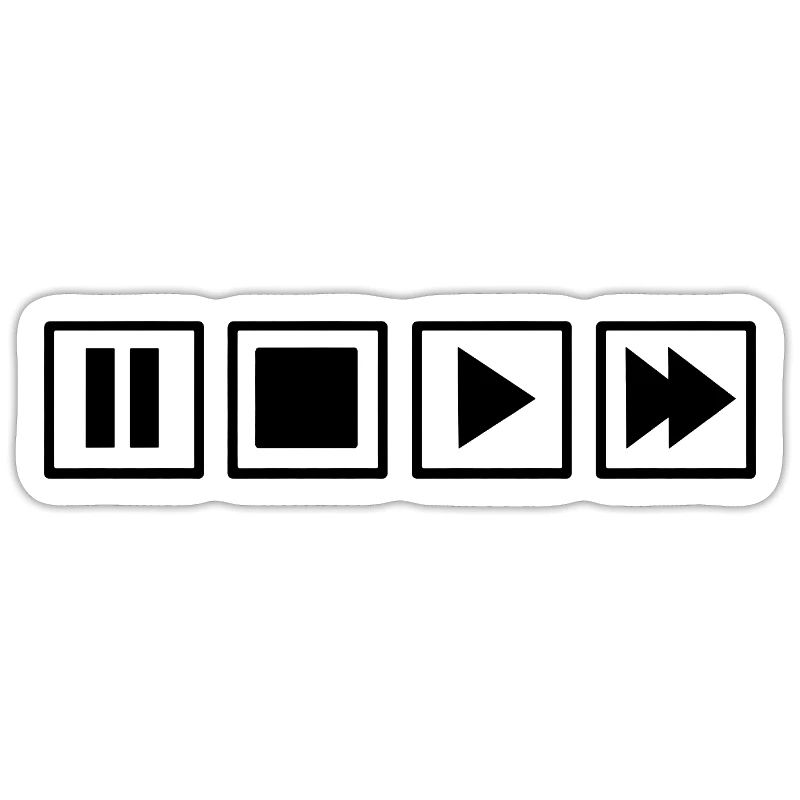 Boutons rétro de télécommande Oldschool Minimalist