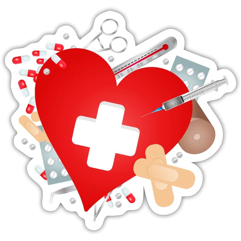 Erste Hilfe Set oder Reiseapotheke mit Herz