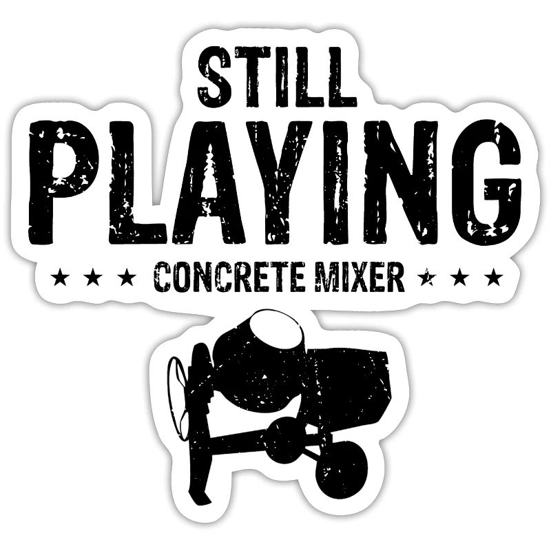 Concrete builder design for construction workers and construction site