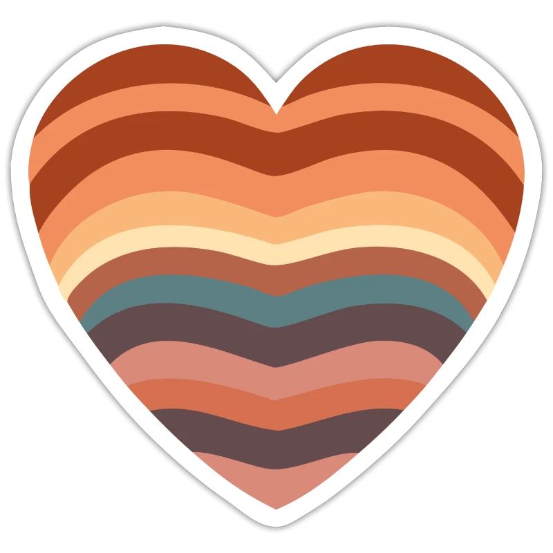 Boho Rainbow Heart