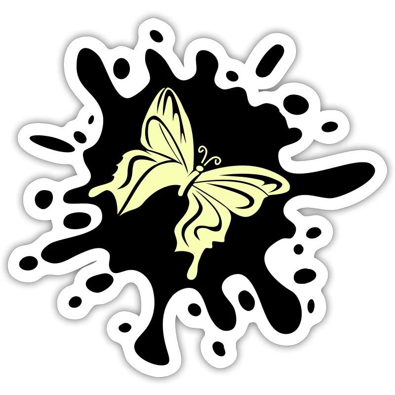 Papillon éclaboussure de couleur