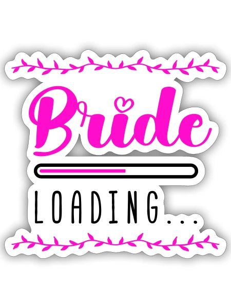 Chargement de la mariée - Sticker taille S (10 x 10 cm) - blanc mat - Devant