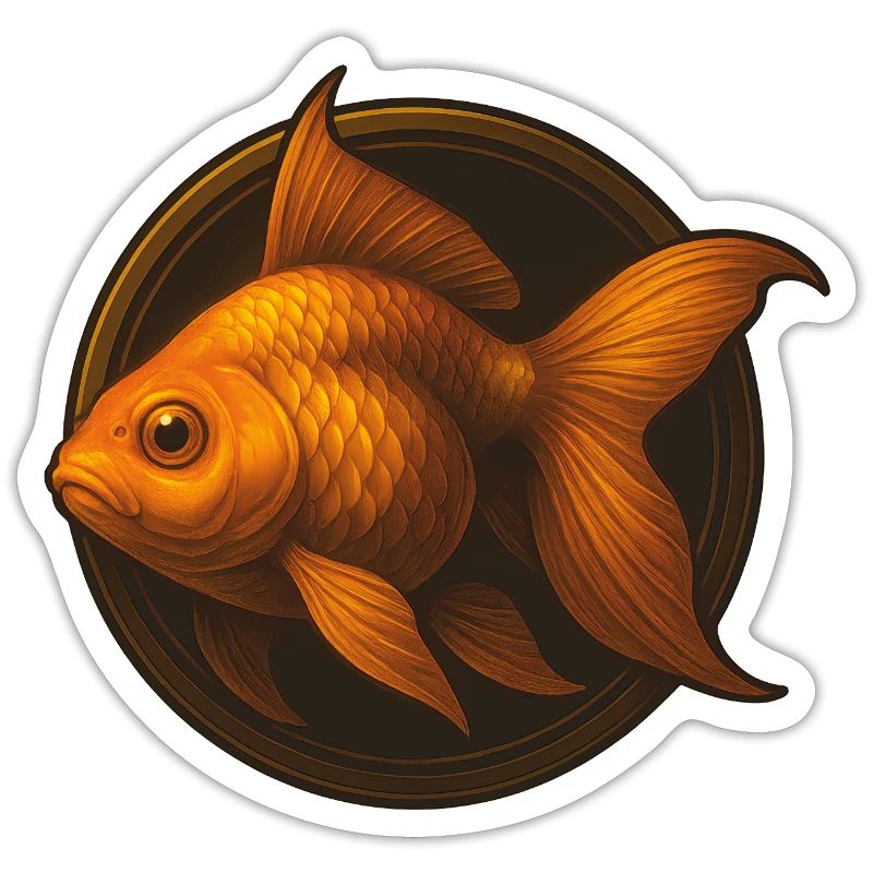 Conception de tête d’animal de poisson rouge dans l’emblème