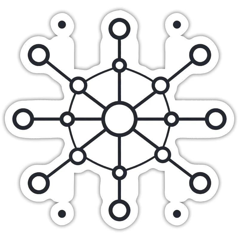 Central Network Star Pattern