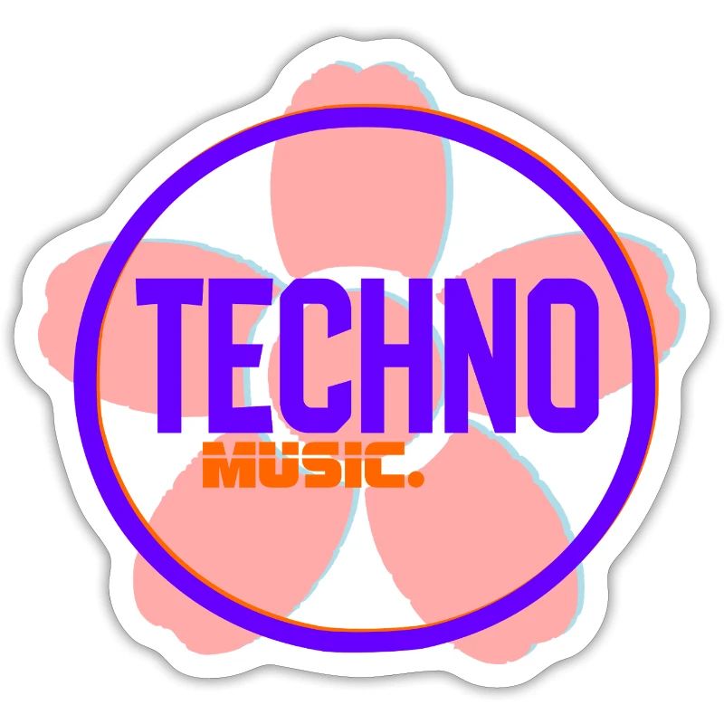 Logo néon Techno Circle