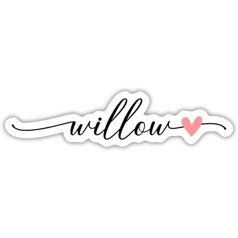 Willow Surname First name Calligraphy Script