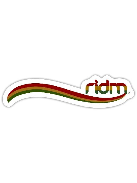 ridm flag - Sticker Größe S (10 x 10 cm) - Mattweiß - Vorne
