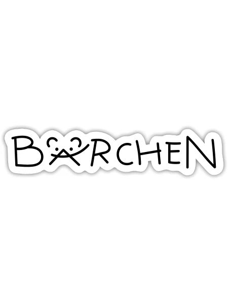 Bär Liebe - Sticker Größe S (10 x 10 cm) - Mattweiß - Vorne