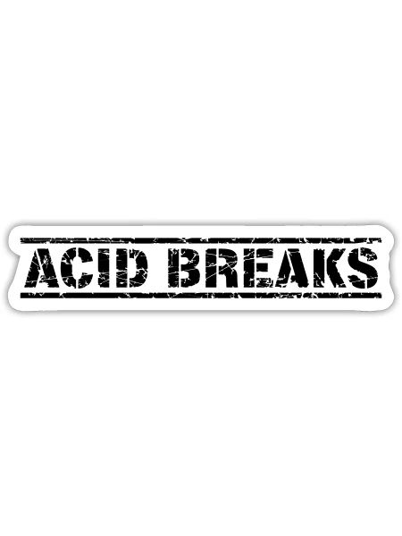 Ruptures acides - Sticker taille S (10 x 10 cm) - blanc mat - Devant