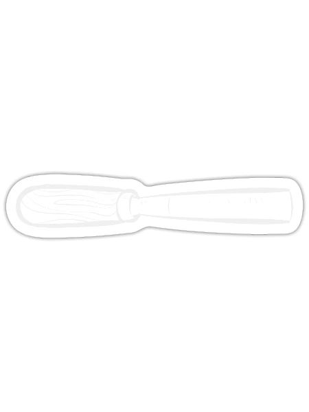 Charpentier sculpteur sur bois - Sticker taille S (10 x 10 cm) - blanc mat - Devant
