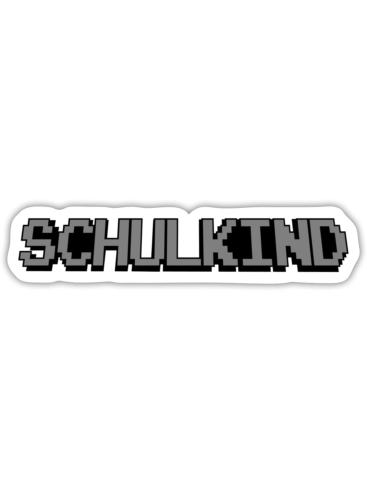 Schulkind Pixel - Sticker Größe S (10 x 10 cm) - Mattweiß - Vorne