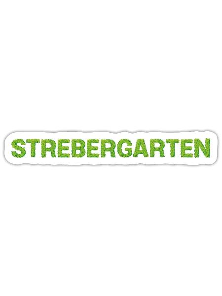 Strebergarten Schrebergarten Kleingarten Garten - Sticker Größe S (10 x 10 cm) - Mattweiß - Vorne