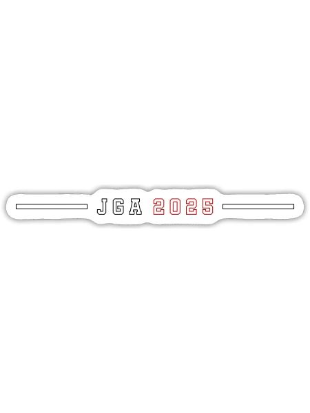 JGA 2025 Linie Junggesellenabschied - Sticker Größe S (10 x 10 cm) - Mattweiß - Vorne