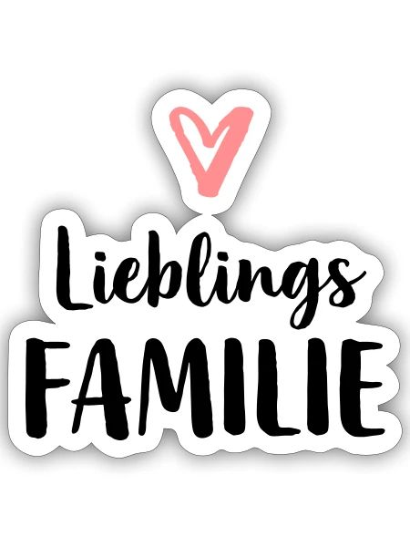 Familie Lieblingsfamilie Liebe Herz Geschenk - Sticker Größe S (10 x 10 cm) - Mattweiß - Vorne