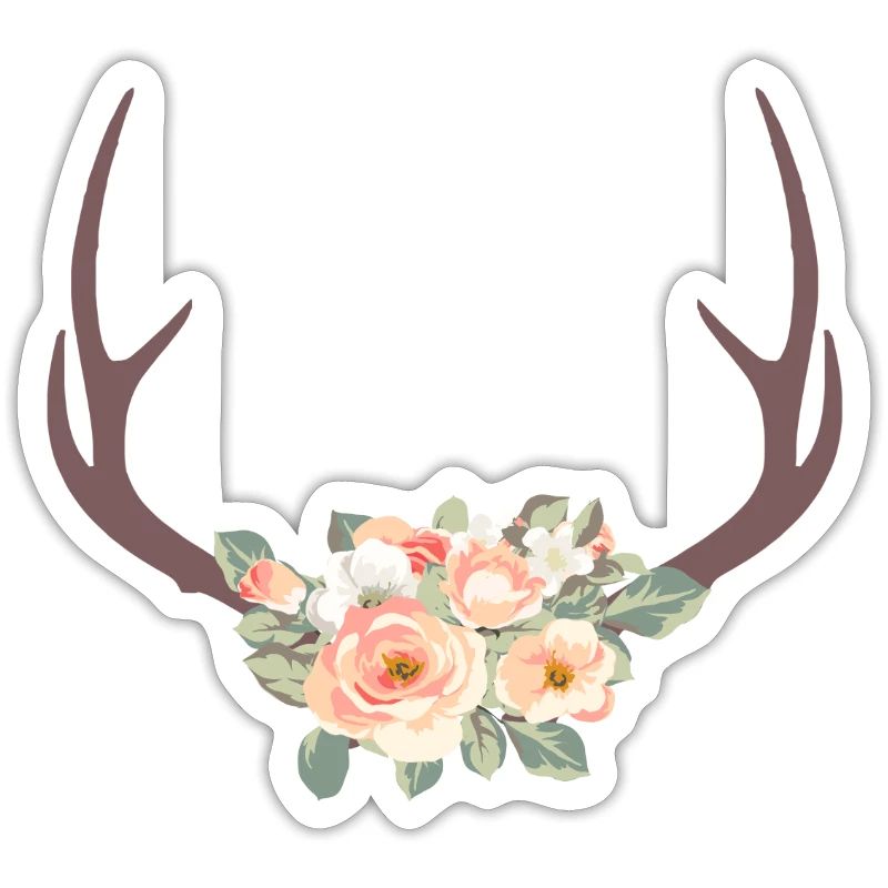 Boho Geweih Blumen 3