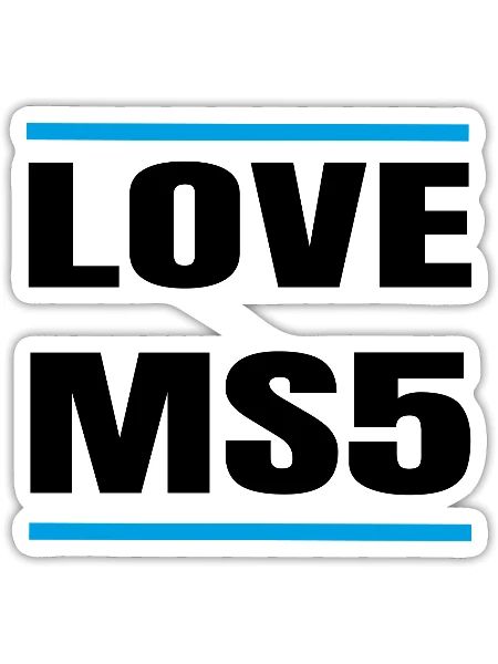 Mein Schiff 5 Liebe Shirt - Sticker Größe S (10 x 10 cm) - Mattweiß - Vorne