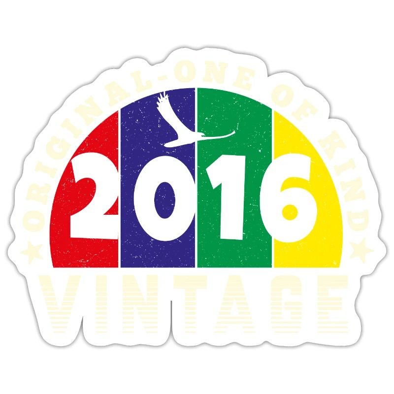 Vintage 2016 Retro - Bursdag