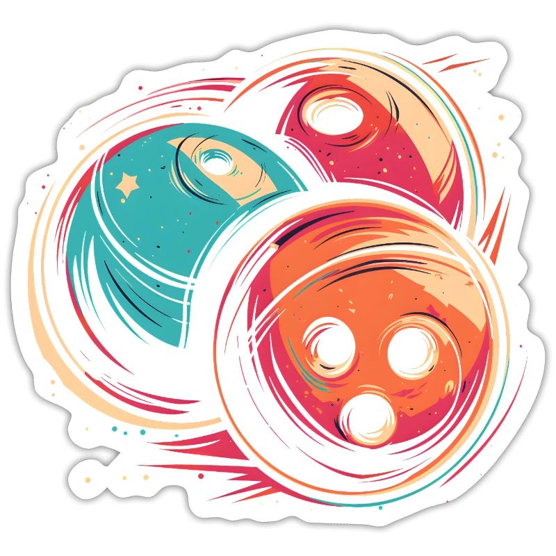 Boules de bowling Synthwave