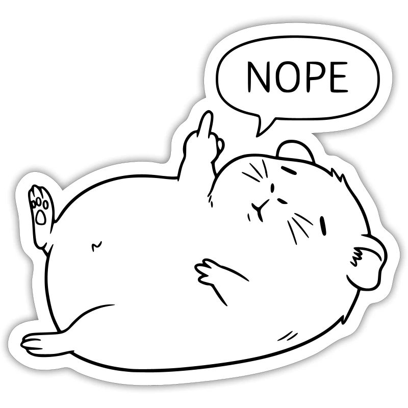 Nope Guinea Pig | Cute statement design