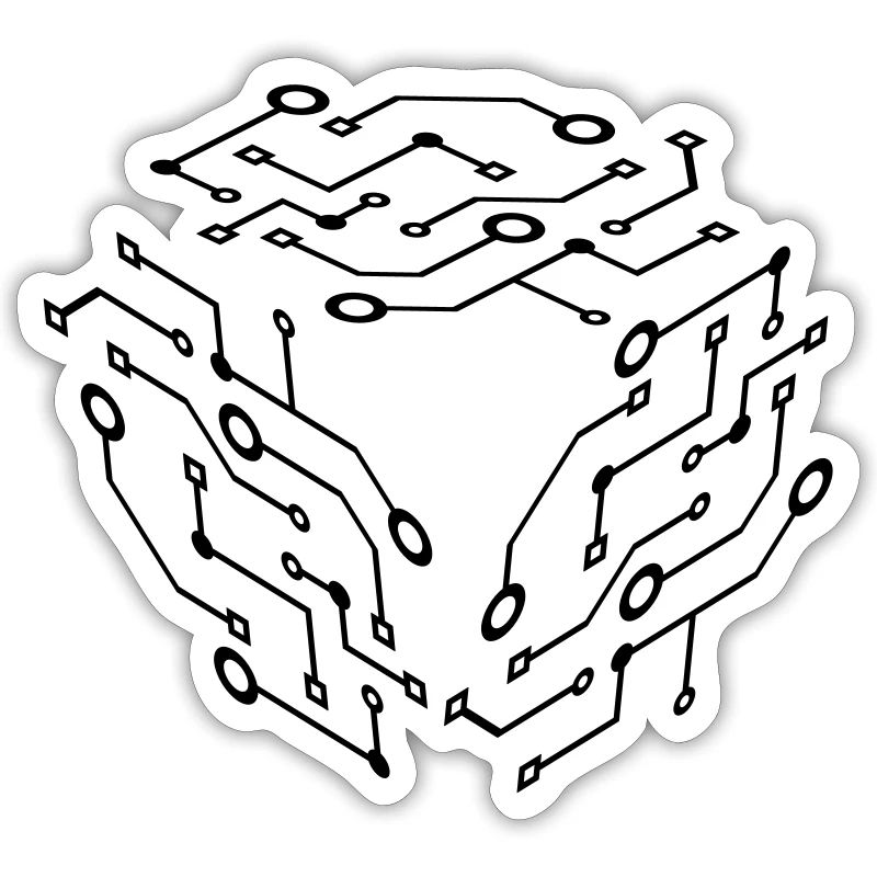 cool pattern logo circuit wire data microchip