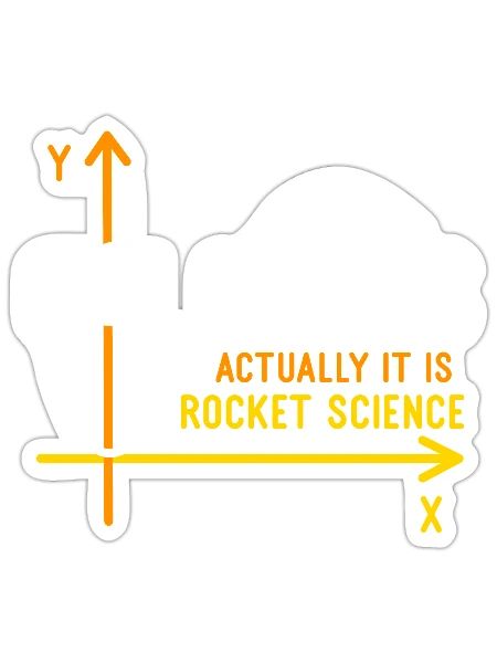 Calculus Is Rocket Science - Sticker size S (10 x 10 cm) - white matte - Front