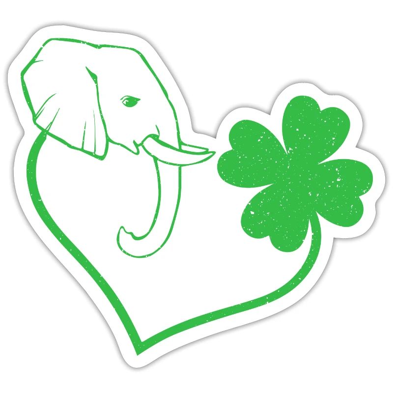 Elephant Cloverleaf Heart Cloverleaf