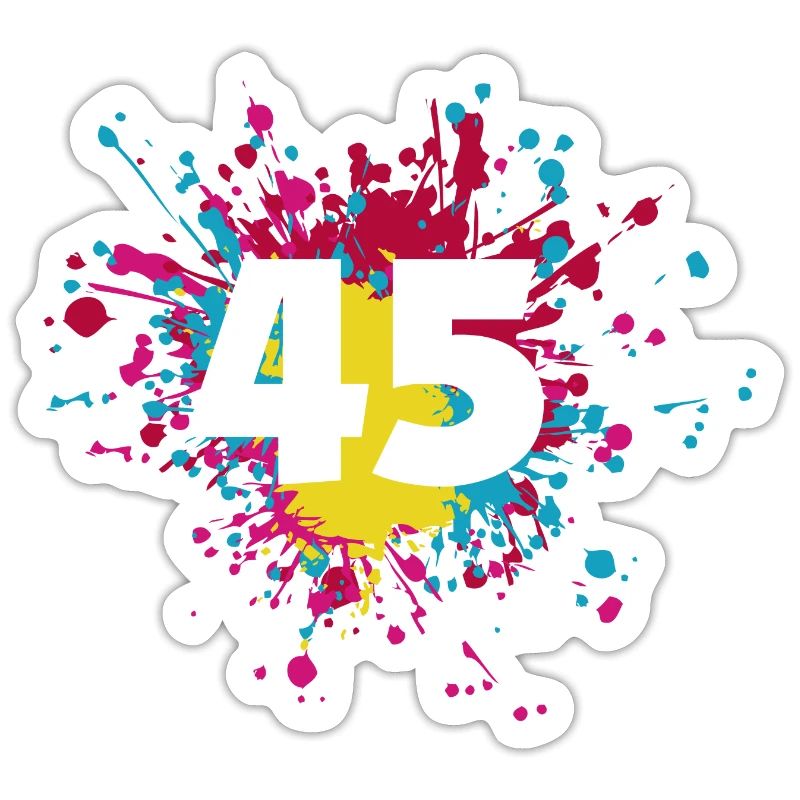Numéro 45e éclaboussure de couleur