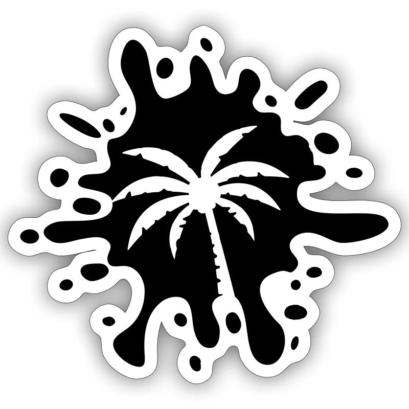 Palm tree symbol blobs