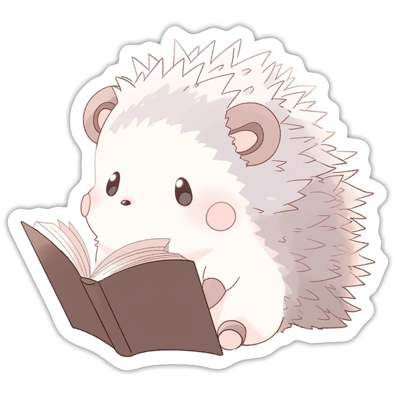 Lecture de hérisson mignon