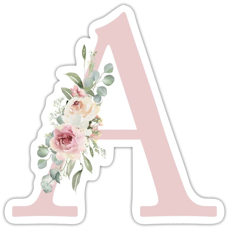 UNE| Monogramme | Eucalyptus Pastel Fleur Bleu