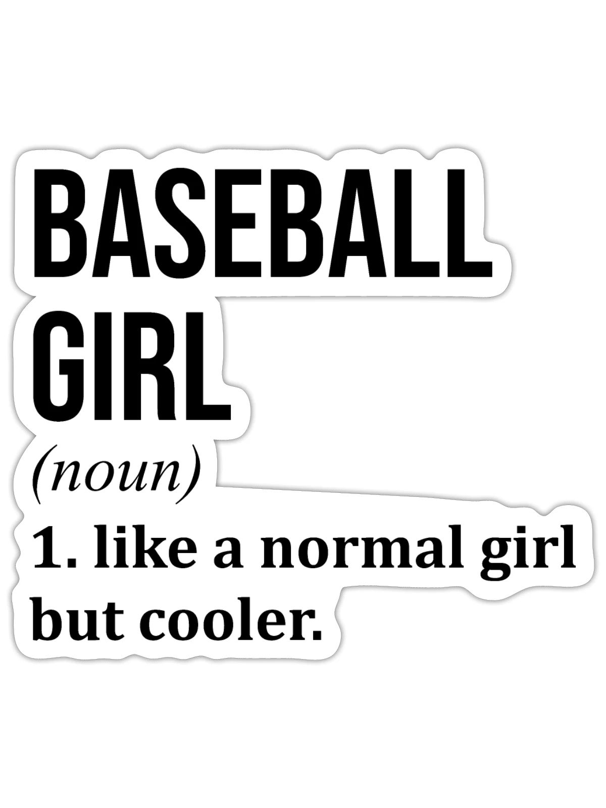 Baseball Baseball Baseball - Sticker Größe S (10 x 10 cm) - Mattweiß - Vorne