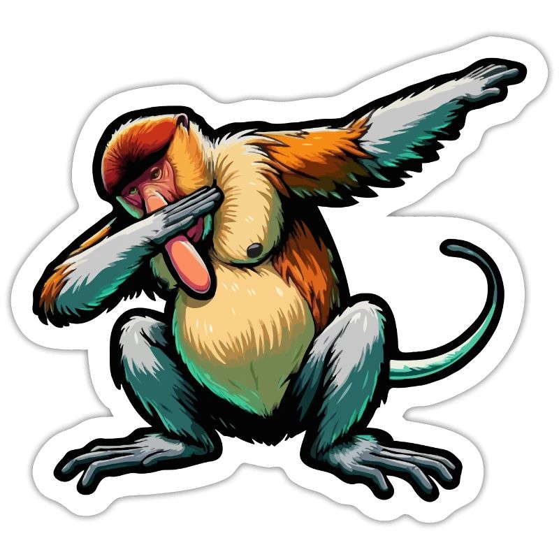 Proboscis Monkey Dabbing Monkey Gift Monkeys