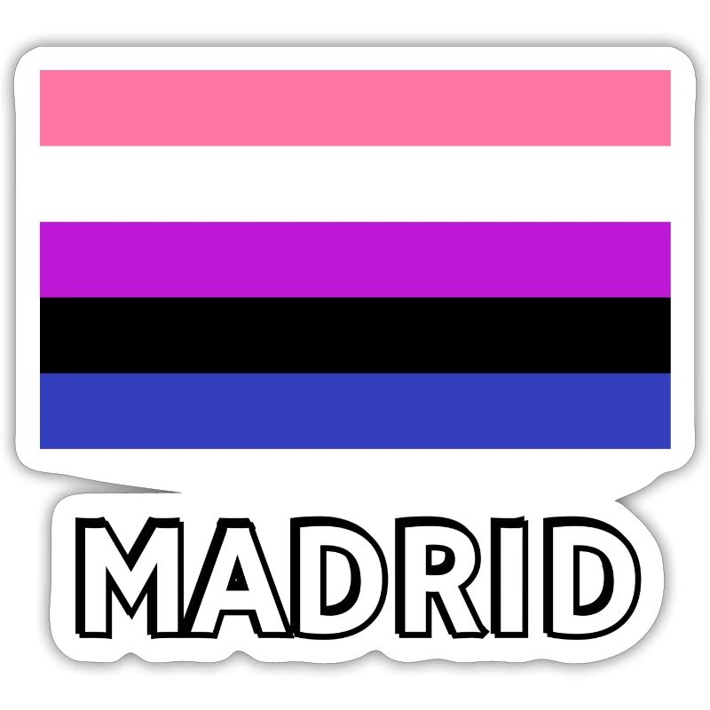 Genderfluid Pride Drapeau Madrid