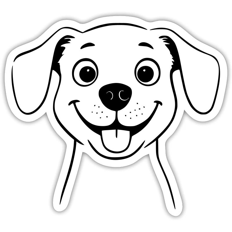 Simple dog as vector illustration